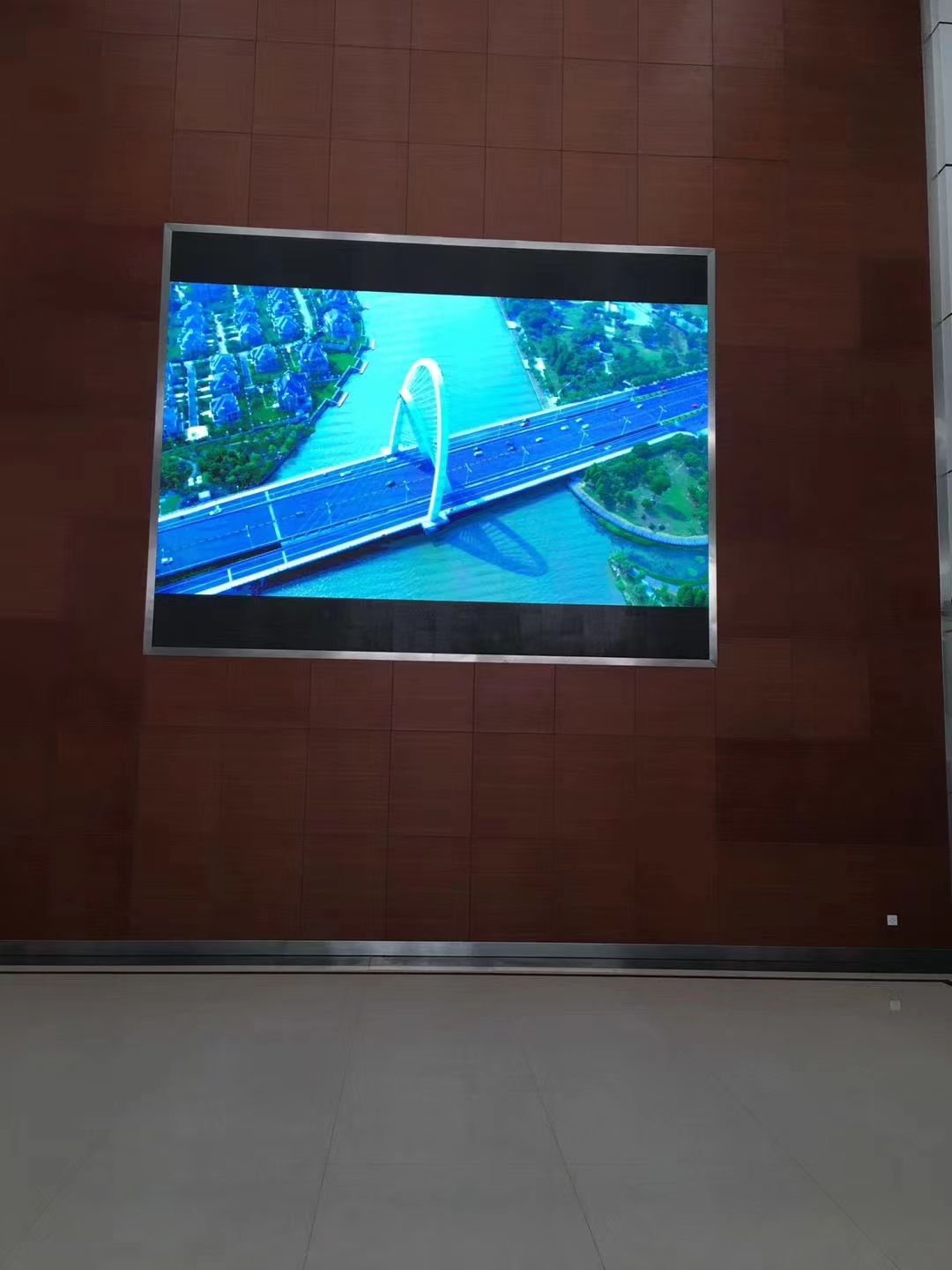 无锡梅村街道大厅全彩显示屏